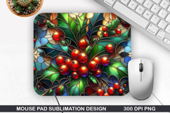 Flowers Mouse Pad Sublimation,Christmas Mouse Pad PNG Design Product Image 1
