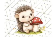 Woodland Nursery Baby Animals And Fantasy Forest PNG Clipart Product Image 3