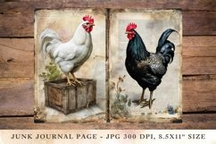 Printable Junk Journal Pages chicken 3 Product Image 1