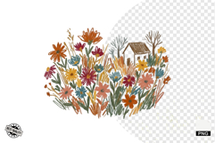 Autumn Wildflowers Meadow Clipart Product Image 1