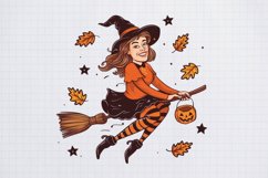 Vintage Witch Halloween Sublimation PNG Product Image 2