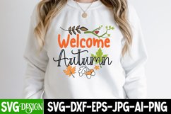 Welcome Autumn SVG Cut File, Welcome Autumn SVG Quotes Product Image 2