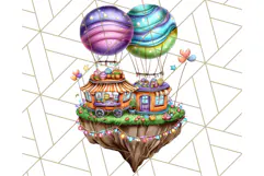 Bright Floating Island PNG Clipart for Fantasy Worlds & Maps Product Image 3