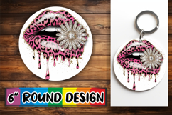 Enchanted Round Ornaments Magic PNG, Dripping Lips Product Image 1