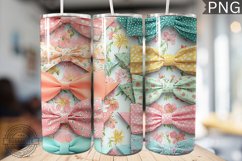 Spring Fling Bow Tumbler Wrap -High Quality 300 Dpi Product Image 1