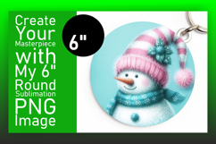 Glamorous Circle Design for Sublimation , Snowman Product Image 1