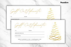 Editable Christmas Gift Certificate Canva Template - 2 Product Image 3