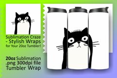 Purr-fectly Colorful: Pastel Cat Tumbler Wrap Product Image 1