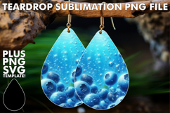 Cozy Teardrop Earrings Sublimation, 3D Fruits Product Image 1