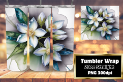 20oz Sublimation Template for Creatives , Flowers Product Image 1