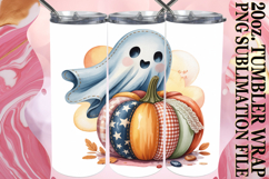 ENCHANTING SMILES 20oz TUMBLER WRAP, Pumpkin Watercolor Product Image 1