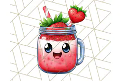 Strawberry Fruit PNG Clipart, Adorable Kawaii Characters Png Product Image 3