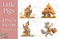 Storybook Piglets Fairy Tale Storybook PNG Clipart Product Image 1