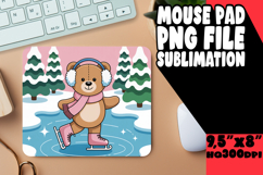 Unique Mouse Pad Design Ideas PNG, Cute Bear Product Image 1