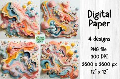 Abstract | Fluid Art | Digital Paper | PNG Background | Wall Product Image 1