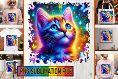 Sweet TOTE BAG Art Ideas PNG, Cat Product Image 1