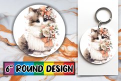 Sweet Round Kitty Sublimation Design Product Image 1