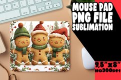 Christmas Mouse Pad Sublimation Gingerbread Pattern Product Image 1