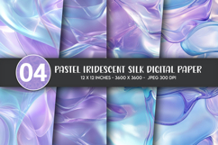 Pastel Iridescent Silk Digital Paper Product Image 1