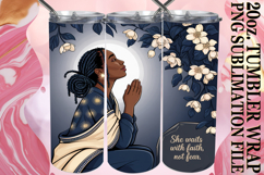 PRESENT OF LAUGHTER 20oz TUMBLER WRAP, Praying Woman Product Image 1