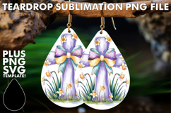 Playful Teardrop Earrings Gift Ideas, Flower Cross Product Image 1
