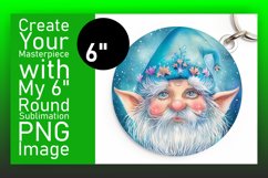 Whimsical Wonders: Watercolor Gnome Round Design Product Image 1