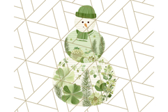 Patterned Snowman Silhouette PNG Clipart Product Image 3