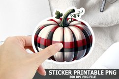 Halloween Pumpkin Sticker| Halloween Sticker PNG Design Product Image 1