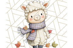 Fall Farm Animal Clipart, Autumn Barnyard PNG Illustrations Product Image 3