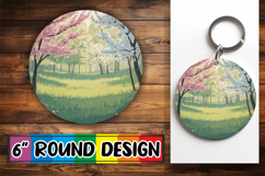 Cozy Keychain Round Design, Spring Product Image 1