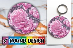 Collection of Floral Keychains and Coasters Product Image 1