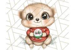 Muted Cute Safari Christmas Animal PNG Clipart, Holiday Png Product Image 3