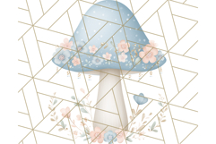 Dreamy Patterned Mushroom Clipart PNG, Forest Elements Png Product Image 3