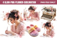 Glam Pink Planner Sublimation clipart png Product Image 1