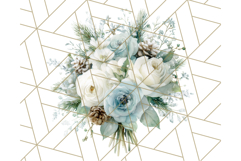Whimsy Winter Florals Clipart PNG, Christmas Png Clipart Product Image 3