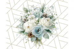 Whimsy Winter Florals Clipart PNG, Christmas Png Clipart Product Image 3