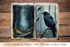 Printable Junk Journal Pages dark forest 4 Product Image 1