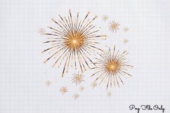 Happy New Year Fireworks Clipart PNG Product Image 1