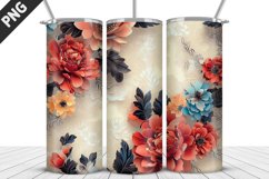 Flowers Tumbler Wrap | Sublimation Design | Tumble PNG Product Image 1