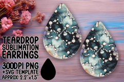 Stylish Teardrop Earrings PNG Artwork , Abstract Pattern Product Image 1