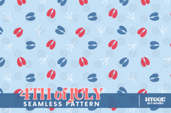 American 4th of July Hoofs and Hen Prints Seamless Pattern Product Image 1