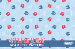 American 4th of July Hoofs and Hen Prints Seamless Pattern Product Image 1