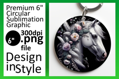 Stylish Round Design for Sublimation , Horse Product Image 1