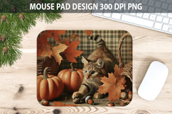 Cat Mouse pad Sublimation - Thanksgiving PNG Design Product Image 1