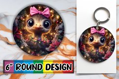 Stylish Round Design for Sublimation , Holiday Animals Product Image 1