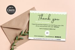 Simple Thank You Card Sage Green Lace Template Editable Product Image 4