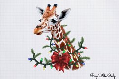 Christmas Giraffes Clipart PNG Product Image 1