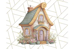 Whimsical Cottagecore Cottage PNG Clipart, Fairy House Png Product Image 3