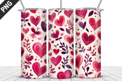 Lovely Hearts Tumbler Design | Valentine&#039;s Day Tumbler Wrap Product Image 2