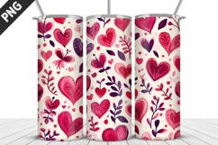 Lovely Hearts Tumbler Design | Valentine's Day Tumbler Wrap Product Image 2